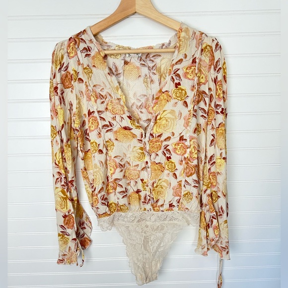 Free People Everything's Rosy Solid Bodysuit - Picture 3 of 5